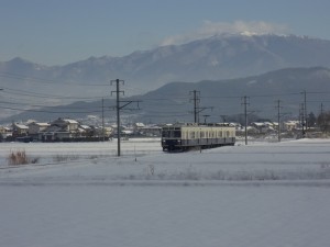 雪景色と別所線
